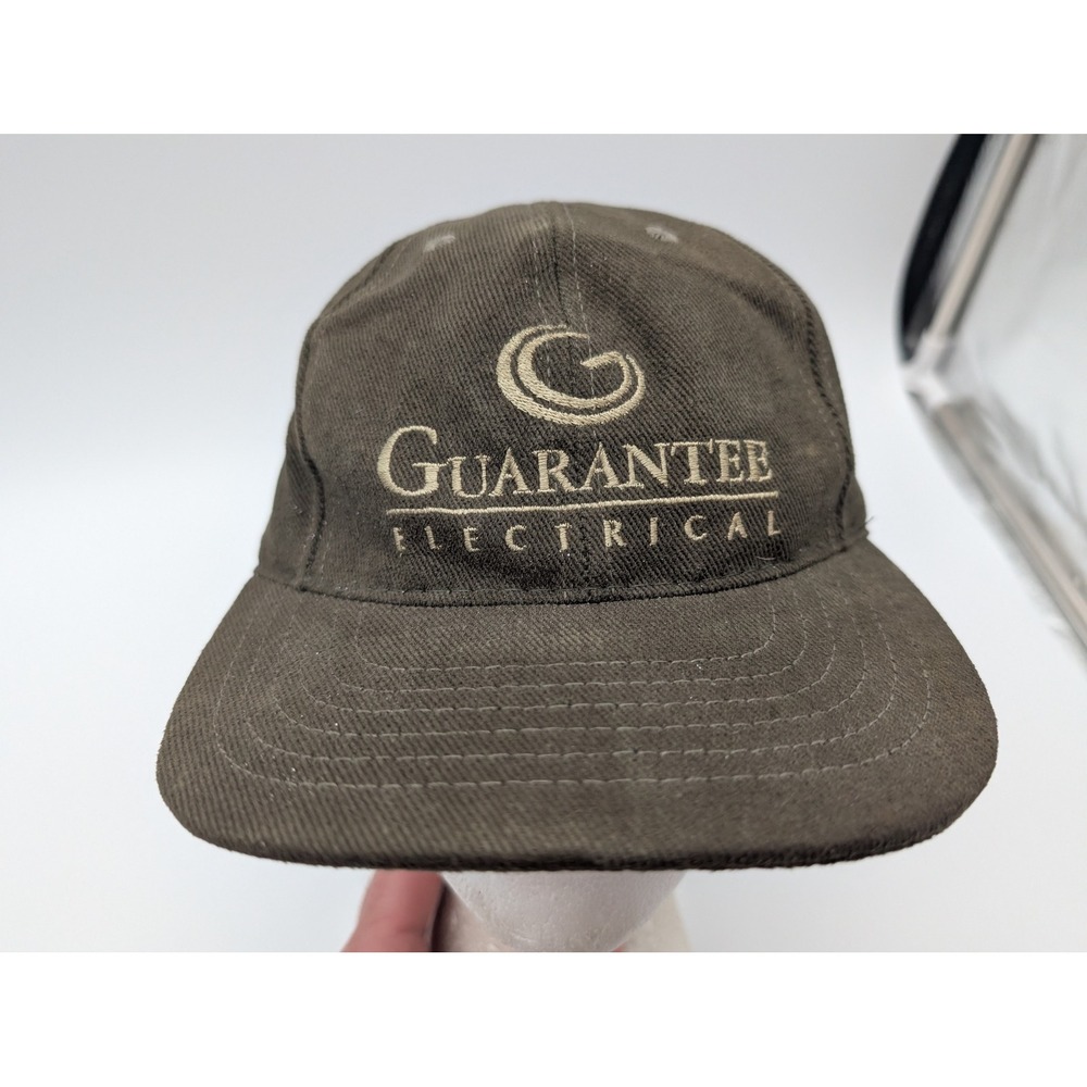 Cap America Guarantee Electrical 100 Years Corduroy Hat Brown Made in USA